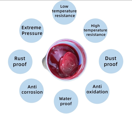 Lubrifiant industriel rouge n° 3 Graisse du complexe au lithium pour roulements à engrenages pompes à eau